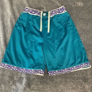 UNDEFEATED MEN AUTHENTIC BASKETBALL SHORTS (TEAL / GREEN)  M
